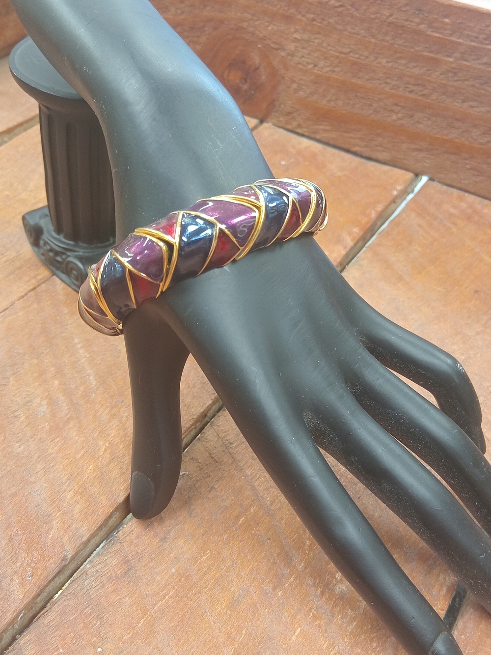 Joan Rivers Hinged Enamel Bangle